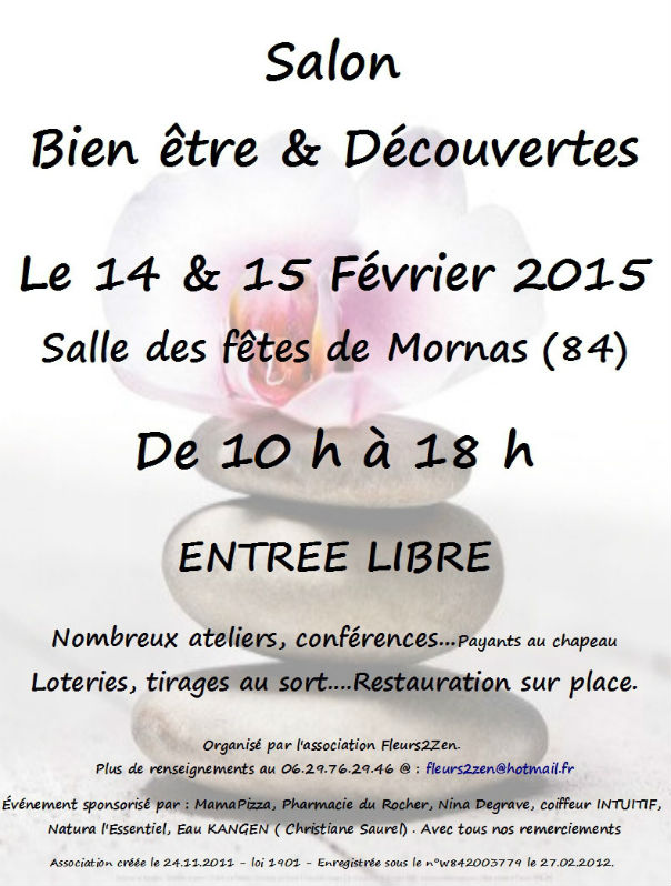 1ère édition salon Bien-être et découverte Mornas 14 et 15 février 2015